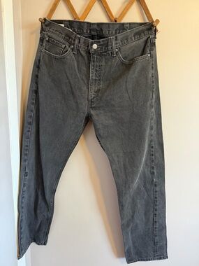 Levi's 505 Regular Fit Straight Leg Jeans Black 38x34